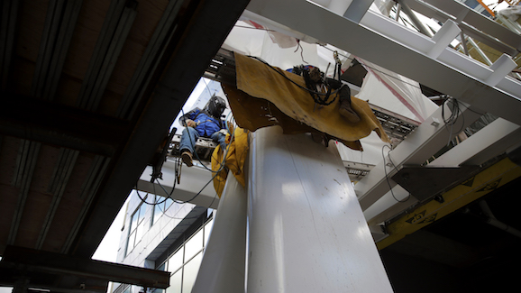 welder making multiple trips between the joint and power source