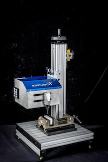 Columbia Marking Tools markets the two-axis programmable Handy Andy X dot peen marking machine and software