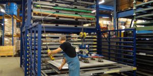 Eurostorage U.S. licensee Athena Manufacturing manufactures custom storage-and-retrieval systems