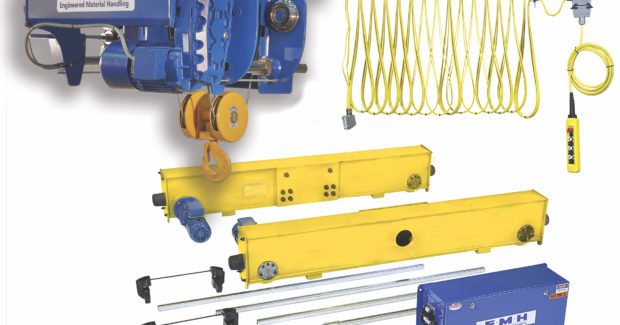 Engineered Material Handling, G-Series Crane Kits, EG Series Hoist, bridge control panels, bridge conductor cables, trolley end stops, hoists, cranes