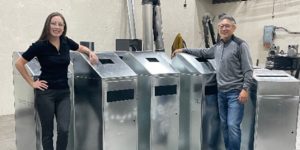 Acosta Sheet Metal Mfg., reusable plastic bag kiosks, sheet metal manufacturing, sustainable solutions,