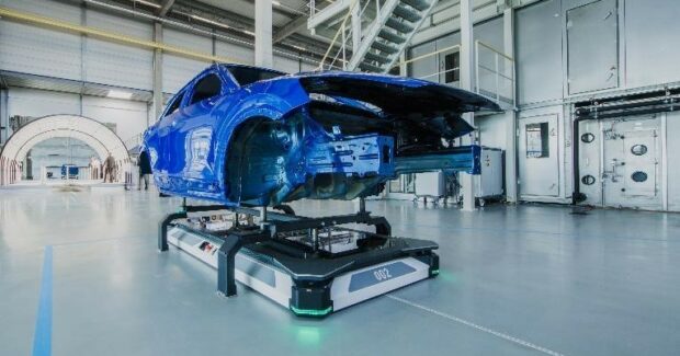 Dürr’s EcoProFleet, AGVs, paint shops, DXQ software, driverless transport systems