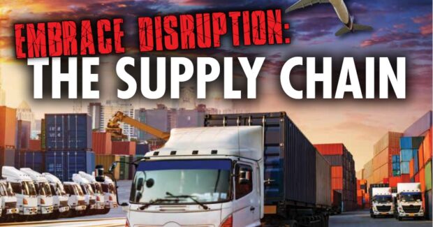 Embrace Disruption: The Supply Chain, COVER STORY, Leigh Chesley, Rebus® Software Platform, Longbow Advantage Inc., David Latona, systems integrator of hardware, conveyors, mezzanines, sorters, robotics, automation, Enterprise Resource Planning, SYSPRO, Daniel Graef, managing the supply chain, SYSPRO’s software, Mitigate the Disruption, Come Back Home, digital transformation, manufacturing operations, SPARK 2022, Matthew Gordon-Box, David Latona, Tompkins Solutions, Leigh Chesley, Matthew Gordon-Box, SYSPRO, Beckwood Press