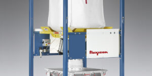 Flexicon Corp., Flexicon BFF, bulk bag discharger, vacuum conveying lines, Z-CLIP, SPOUT-LOCK, TELE-TUBE, FLOW-FLEXER, POP-TOP