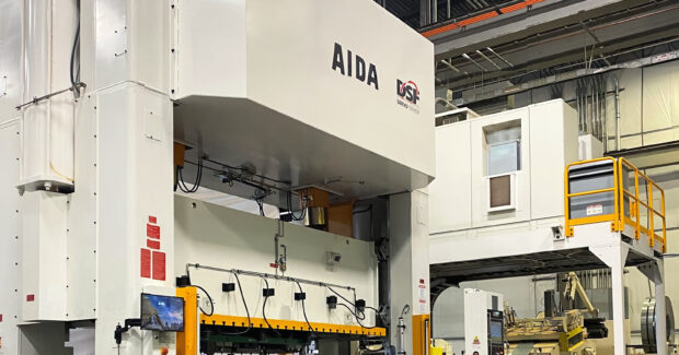 Big Rapids Products, AIDA Servo Press, metal stamping and assembly, AIDA 630 Metric ton progressive die direct-drive servo press, AIDA/Allen-Bradley PLC, DSF-M2-6300 press