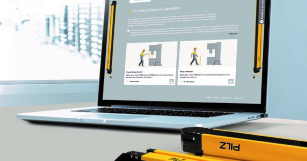 Pilz, Safety Distance Calculator, safety light curtains, ISO 13849 or IEC 62061