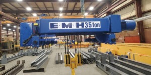 Engineered Material Handling (EMH), engineered hoists, steel service centers, heavy steel fabricators, precast concrete facilities, Class D applications