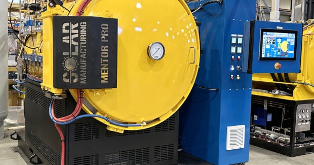 Jason Davidson, Solar Manufacturing, Mentor Pro Model HFL-3036-2IQ, vacuum furnace, annealing, SolarVac® Essentials PLC-based control system, Jason Davidison, Solar Atmospheres, heat treating