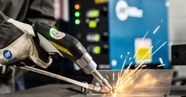 Miller Electric, Miller Electric Manufacturing, Dave Lambert, OptX™ 2kW handheld laser welder, IPG Photonics Corporation, welding shops, welding, laser welder, precision welding, fabrication, TIG